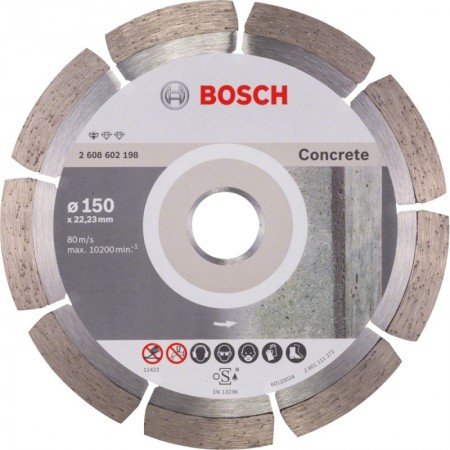 Deimantinis pjovimo diskas BOSCH BPE 150x22,23mm-Deimantiniai diskai-Pjovimo diskai-Bosch-irankiai-darbui