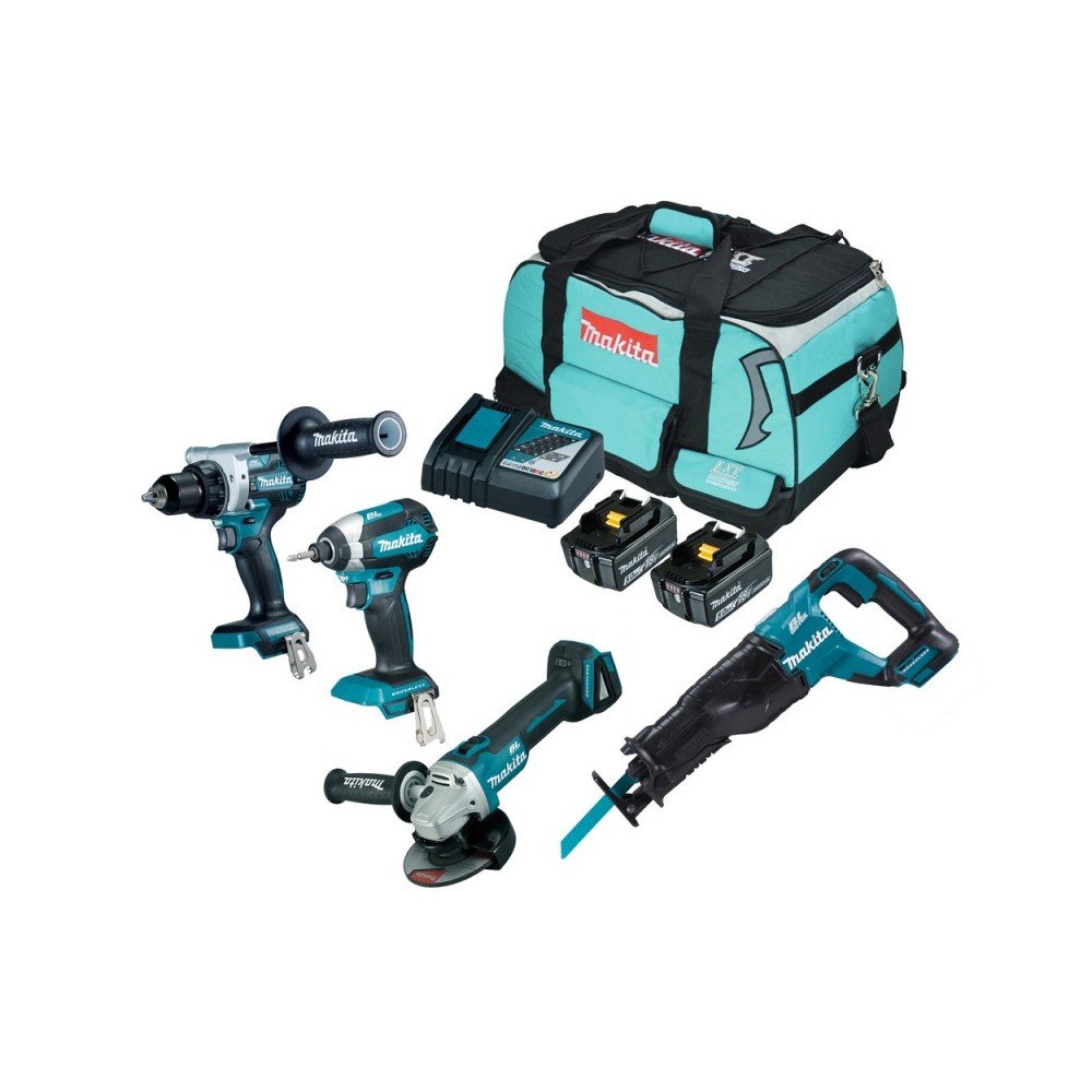 Akumuliatorinių įrankių rinkinys MAKITA DLX4157TX1-Akumuliatoriniai suktuvai/gręžtuvai-Akumuliatoriniai suktuvai, gręžtuvai ir v