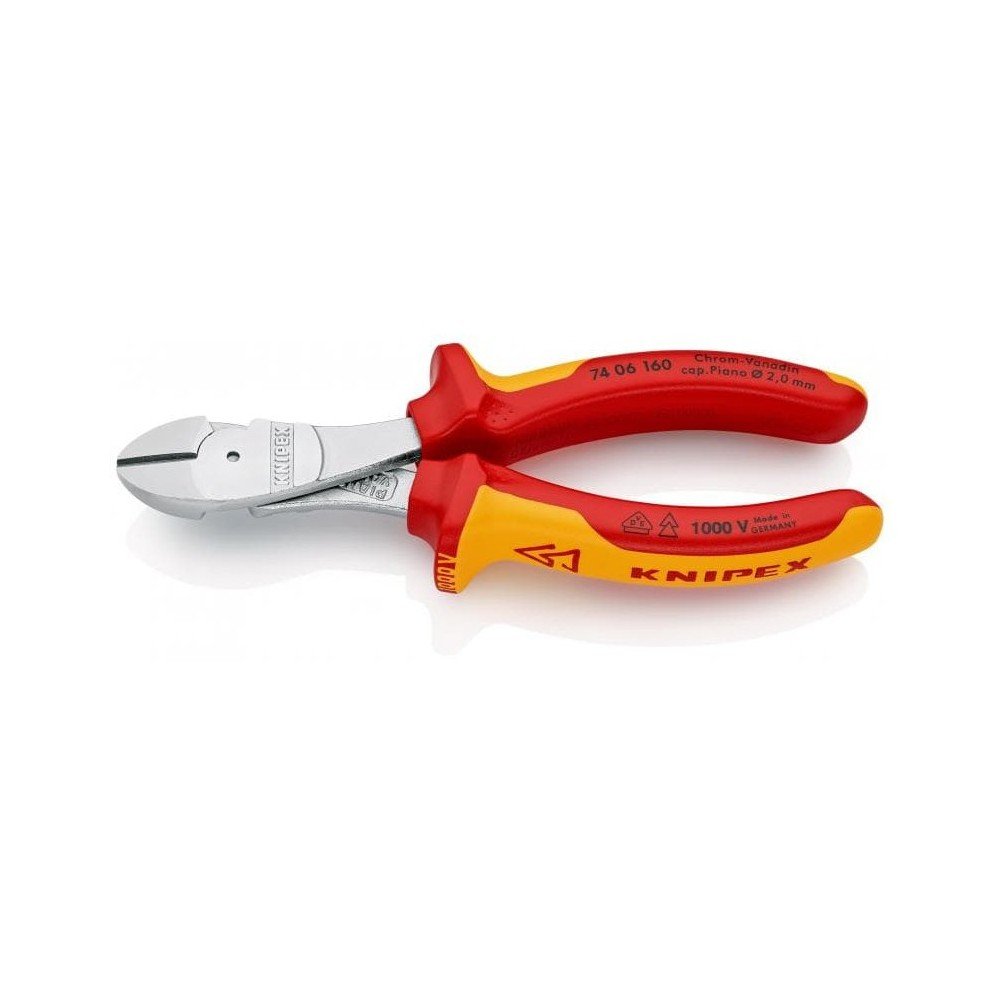 Didelės svertinės jėgos kirpimo replės KNIPEX 7406160-Kirpimo replės-Replės-Knipex-irankiai-darbui Didelės svertinės jėgos kirpimo replės KNIPEX 7406160-Kirpimo replės-Replės-Knipex-irankiai-darbui