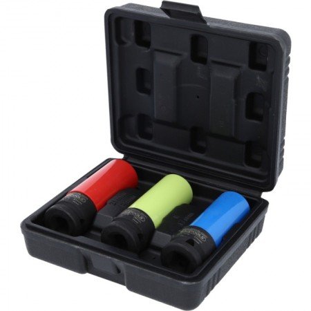3 dalių šešiakampių smūginių galvučių rinkinys KS TOOLS 1/2"-Galvutės, galvučių rinkiniai-Autoserviso įranga-KsTools-irankiai-da