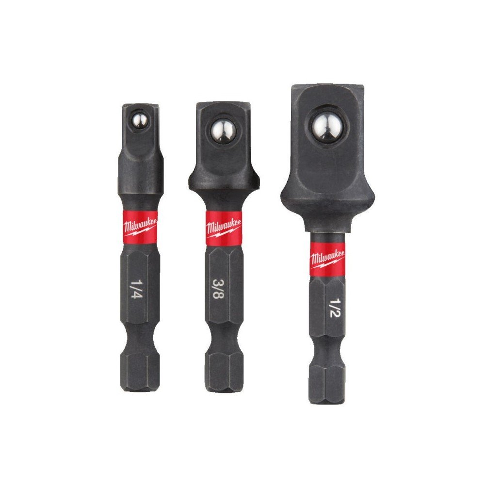 3 dalių adapterių rinkinys MILWAUKEE Shockwave impact duty-Galvutės, galvučių rinkiniai-Autoserviso įranga-Milwaukee Accessories 3 dalių adapterių rinkinys MILWAUKEE Shockwave impact duty-Galvutės, galvučių rinkiniai-Autoserviso įranga-Milwaukee Accessories