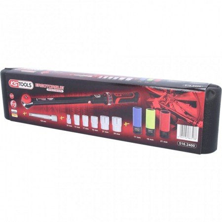 11 dalių dinamometrinio rakto ir galvučių rinkinys KS TOOLS 20-200Nm 1/2"-Dinamometriniai raktai-Autoserviso įranga-KsTools-iran